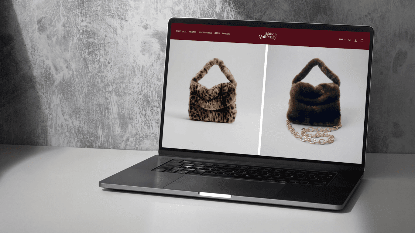 Maquette du site Quivernay page produits